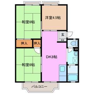 3DK 間取り図