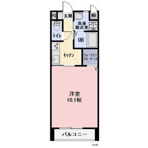 1K 間取り図