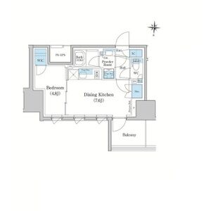 1DK 間取り図