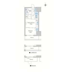1DK 間取り図