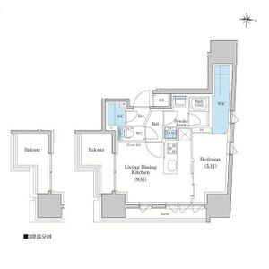 1LDK 間取り図