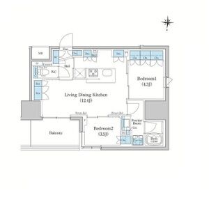 2LDK 間取り図
