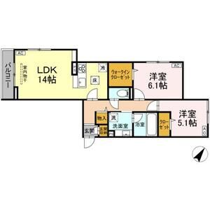 2LDK 間取り図