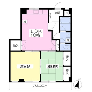 2LDK 間取り図