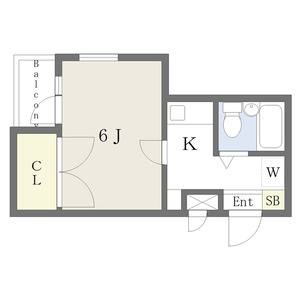 1K 間取り図