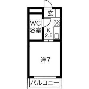 1K 間取り図