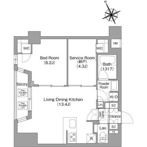 1LDK 間取り図