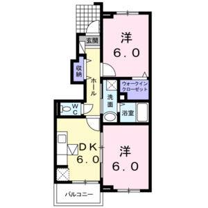 2DK 間取り図