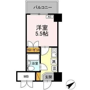 1K 間取り図