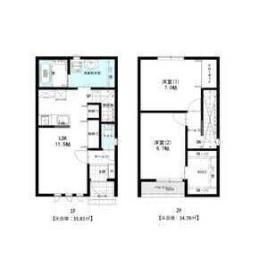 2LDK 間取り図