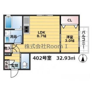 1LDK 間取り図