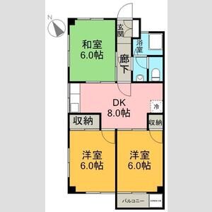 3DK 間取り図