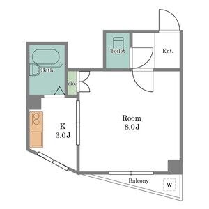 1K 間取り図