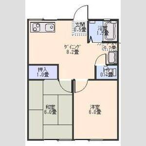 2DK 間取り図
