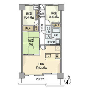 3LDK 間取り図