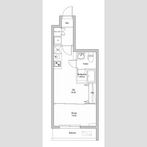1DK 間取り図