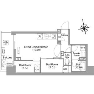 2LDK 間取り図