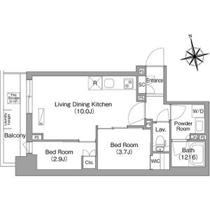 2LDK 間取り図