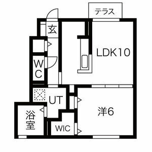 1LDK 間取り図