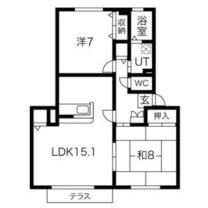 2LDK 間取り図