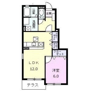 1LDK 間取り図