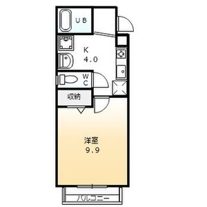 1K 間取り図