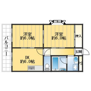 2DK 間取り図