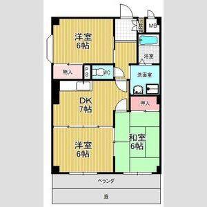 3DK 間取り図