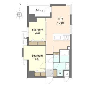 2LDK 間取り図