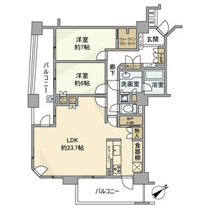 2LDK 間取り図