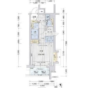 1K 間取り図