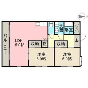 2LDK 間取り図