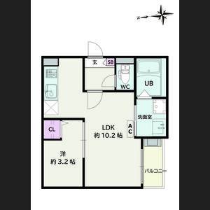 1LDK 間取り図