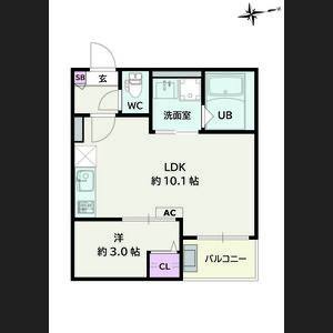 1LDK 間取り図