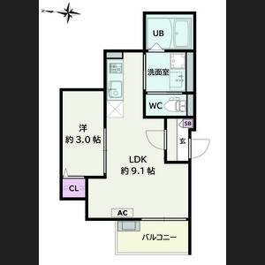 1LDK 間取り図