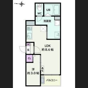 1LDK 間取り図