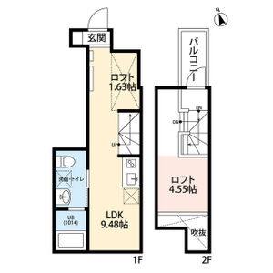 1K 間取り図