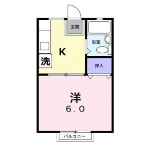 1K 間取り図