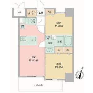 1LDK 間取り図