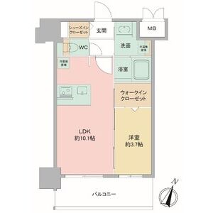 1LDK 間取り図