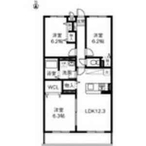 3LDK 間取り図