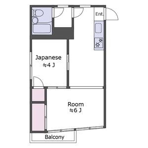 2DK 間取り図