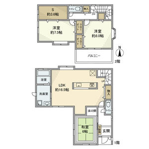 3LDK 間取り図