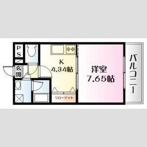 1K 間取り図
