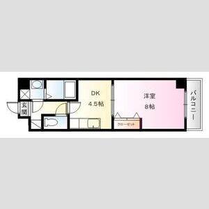 1DK 間取り図
