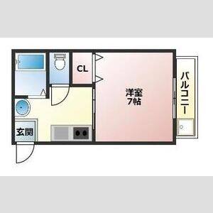 1K 間取り図