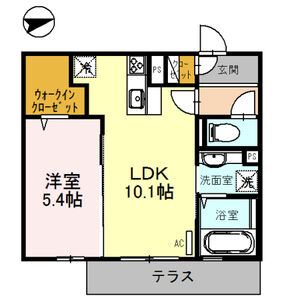 1LDK 間取り図