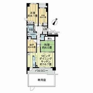 3LDK 間取り図