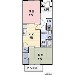 2DK 間取り図