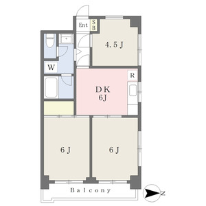 3DK 間取り図
